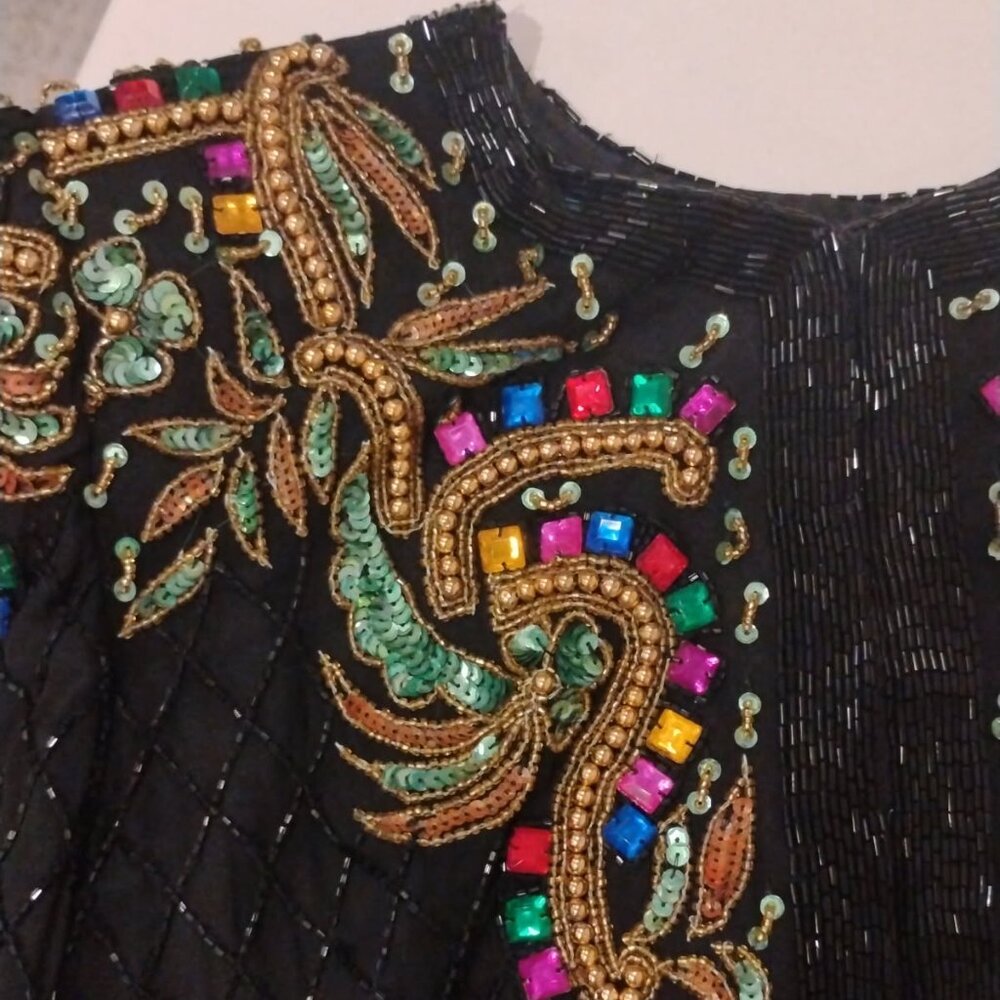 Beaded Jeweled Jacket Top. Size PP. Vintage. Holiday party ready!